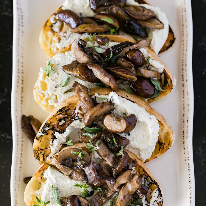 The Local’s Mushroom Bruschetta Features House-Made Vegan Cheese